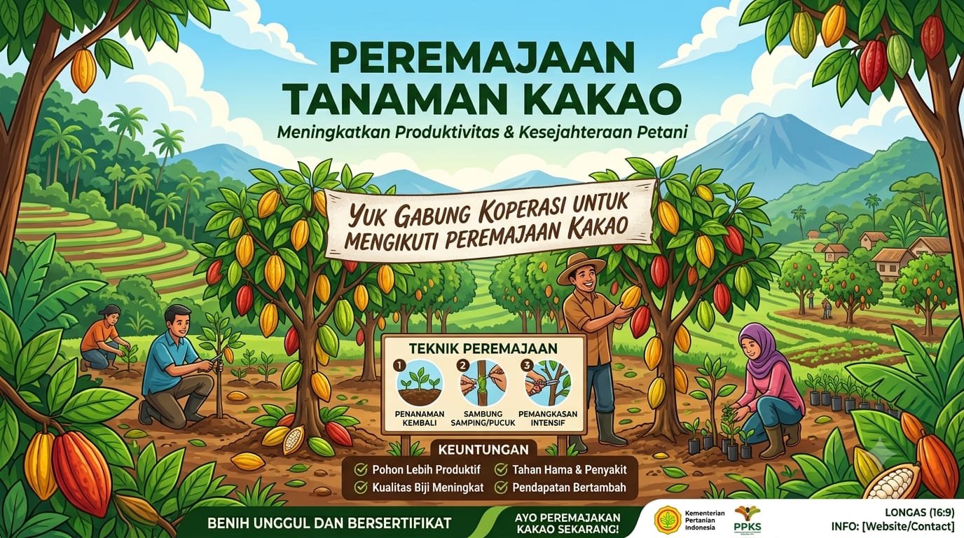 Ada Alokasi Peremajaan Kakao Trilyunan Rupiah, Segera Bentuk Koperasi